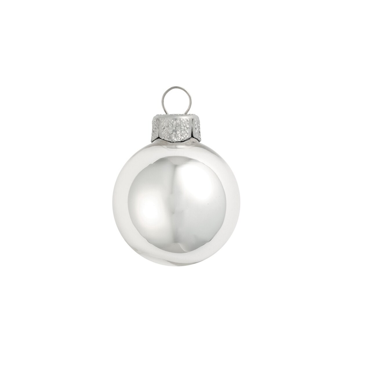 Whitehurst Shiny Finish Glass Christmas Ball Ornaments - 4.75" (120mm) - Silver - 4ct